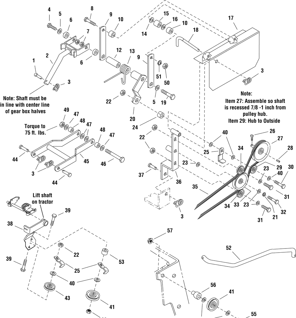 Drive Group Diagram and Parts List for 1695419  Briggs and Stratton Tiller